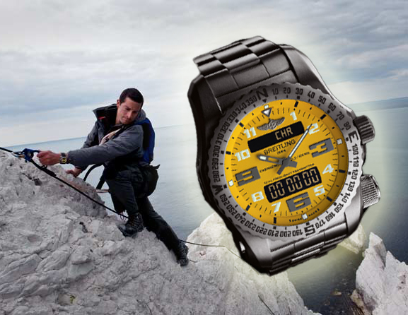 Een avonturier Bear Grylls stijl replica Breitling horloge, nep Breitling, Breitling replica, replica horloges, Breitling Emergency Breitling Bear Grylls